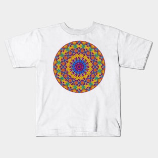 Colorful, Geometric Pattern with Slight 3-D Effect Kids T-Shirt